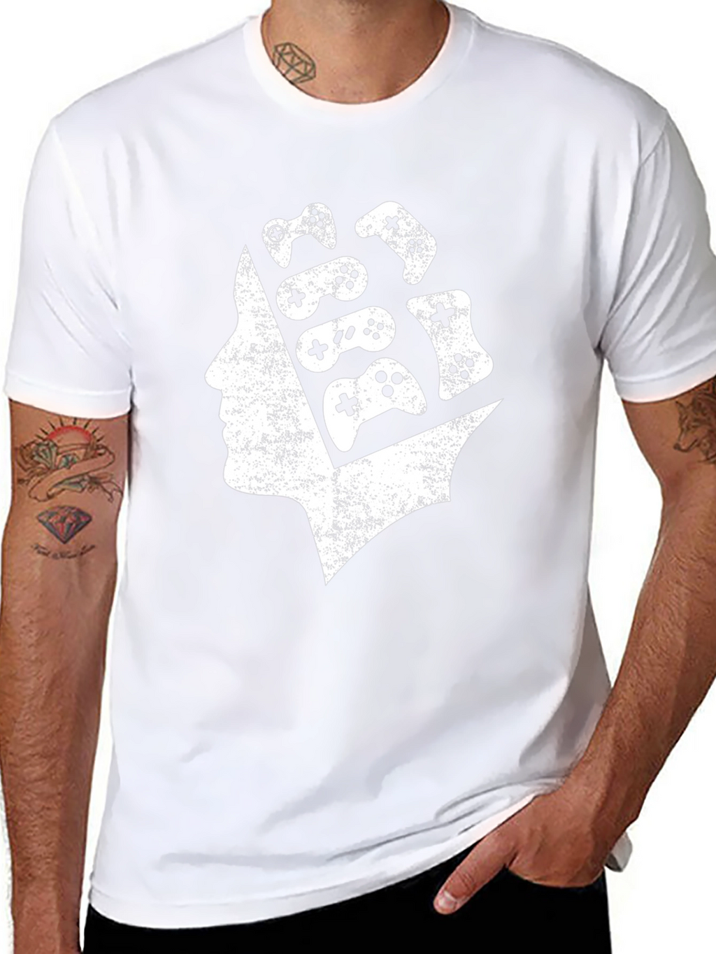 Gamer Mind T-Shirt - Controller Head Graphic Tee