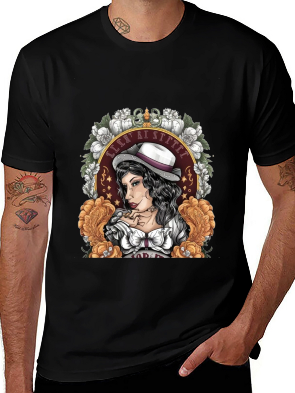 Retro Tattoo Style Graphic T-Shirt