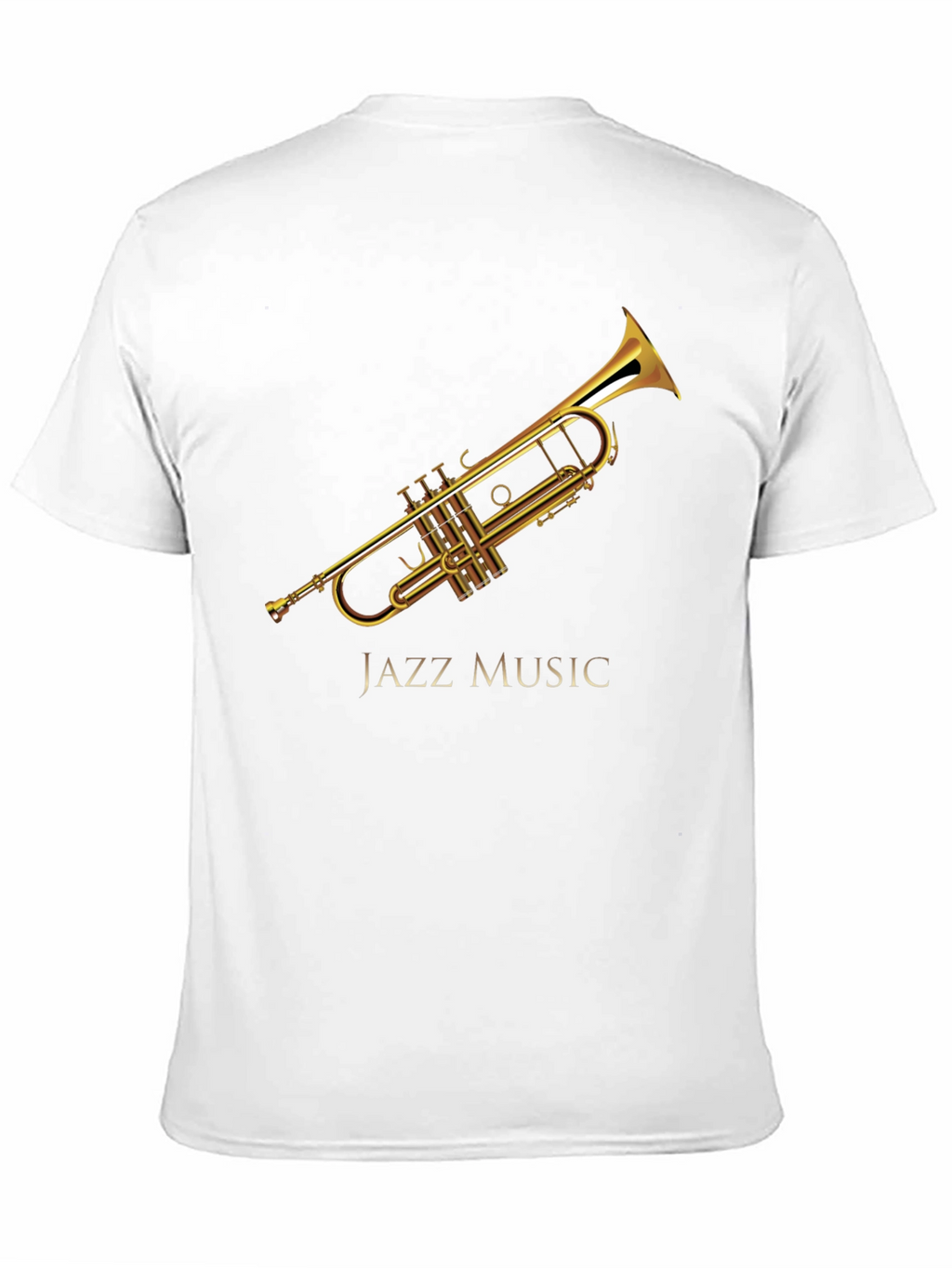 Jazz Music Trumpet Graphic Black T-Shirt