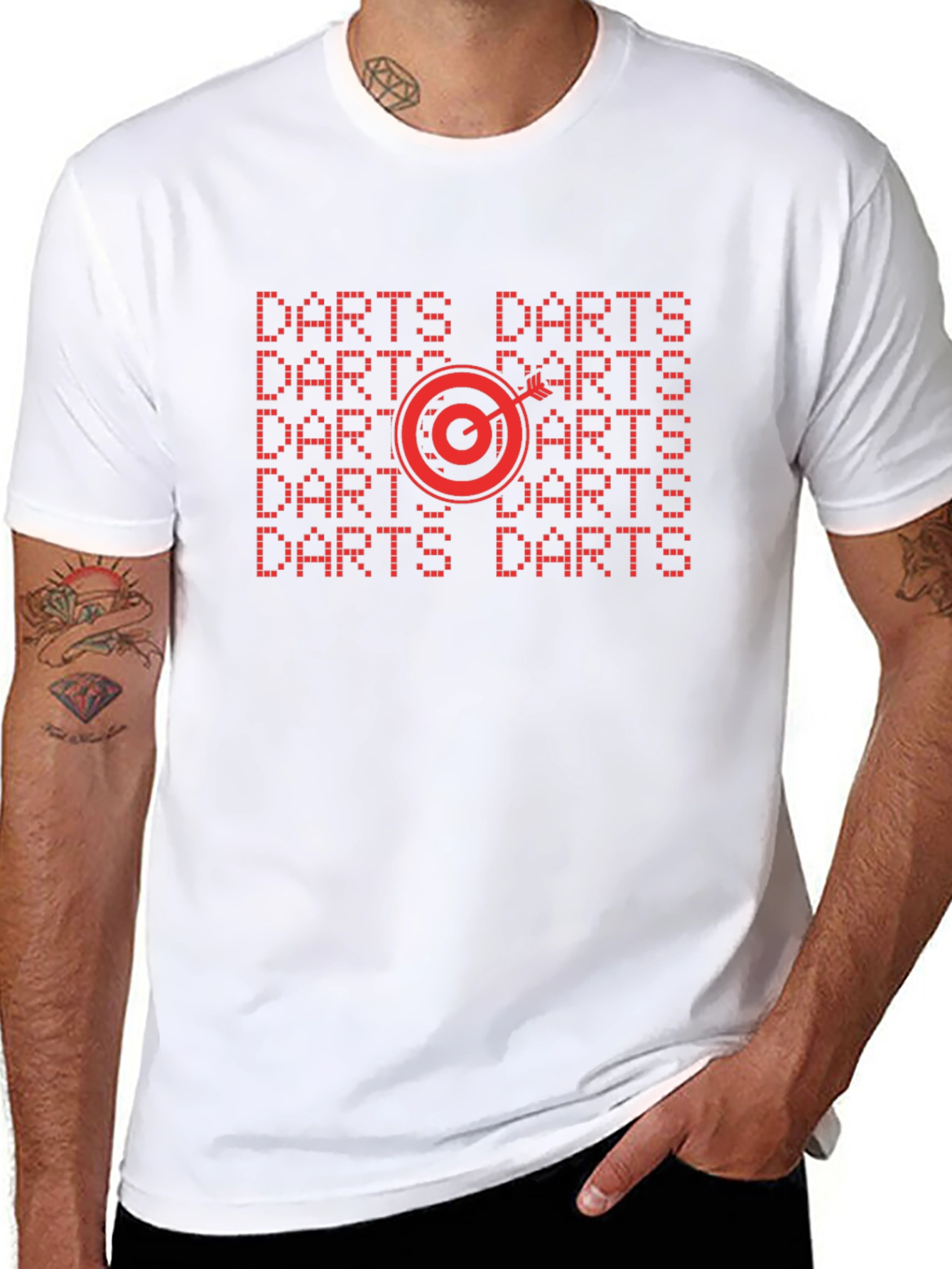 Darts Graphic Tee - Target Design Black Shirt