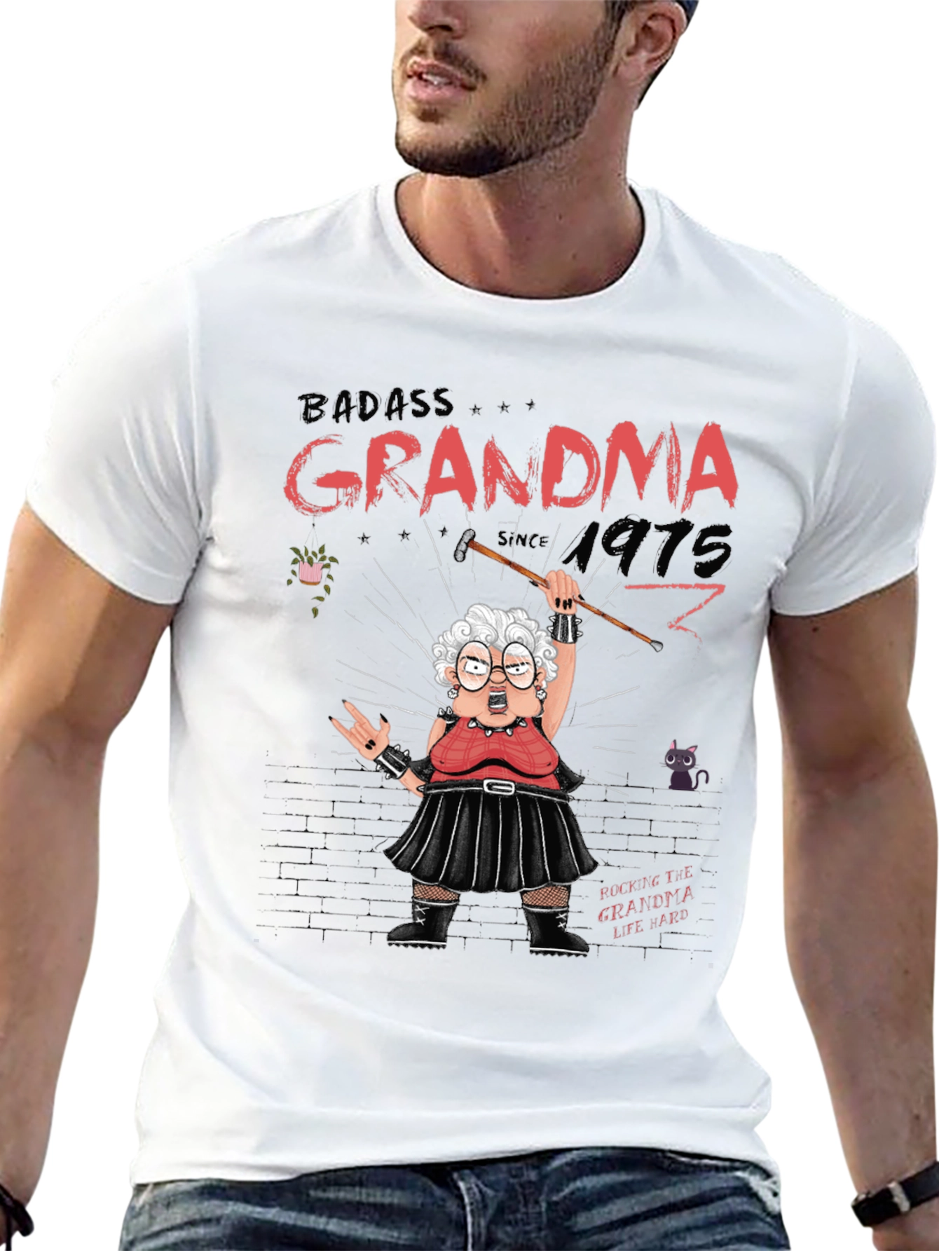 Badass Grandma T-Shirt - Rocker Style