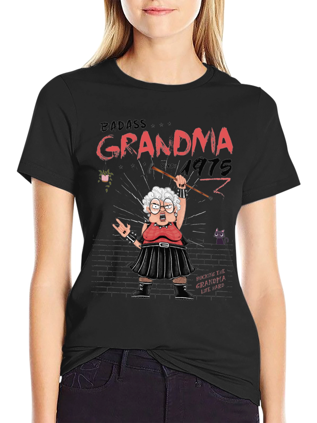 Badass Grandma T-Shirt - Rocker Style