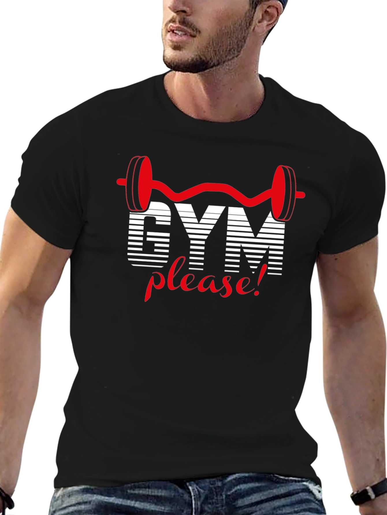 Gym Please! Black T-Shirt