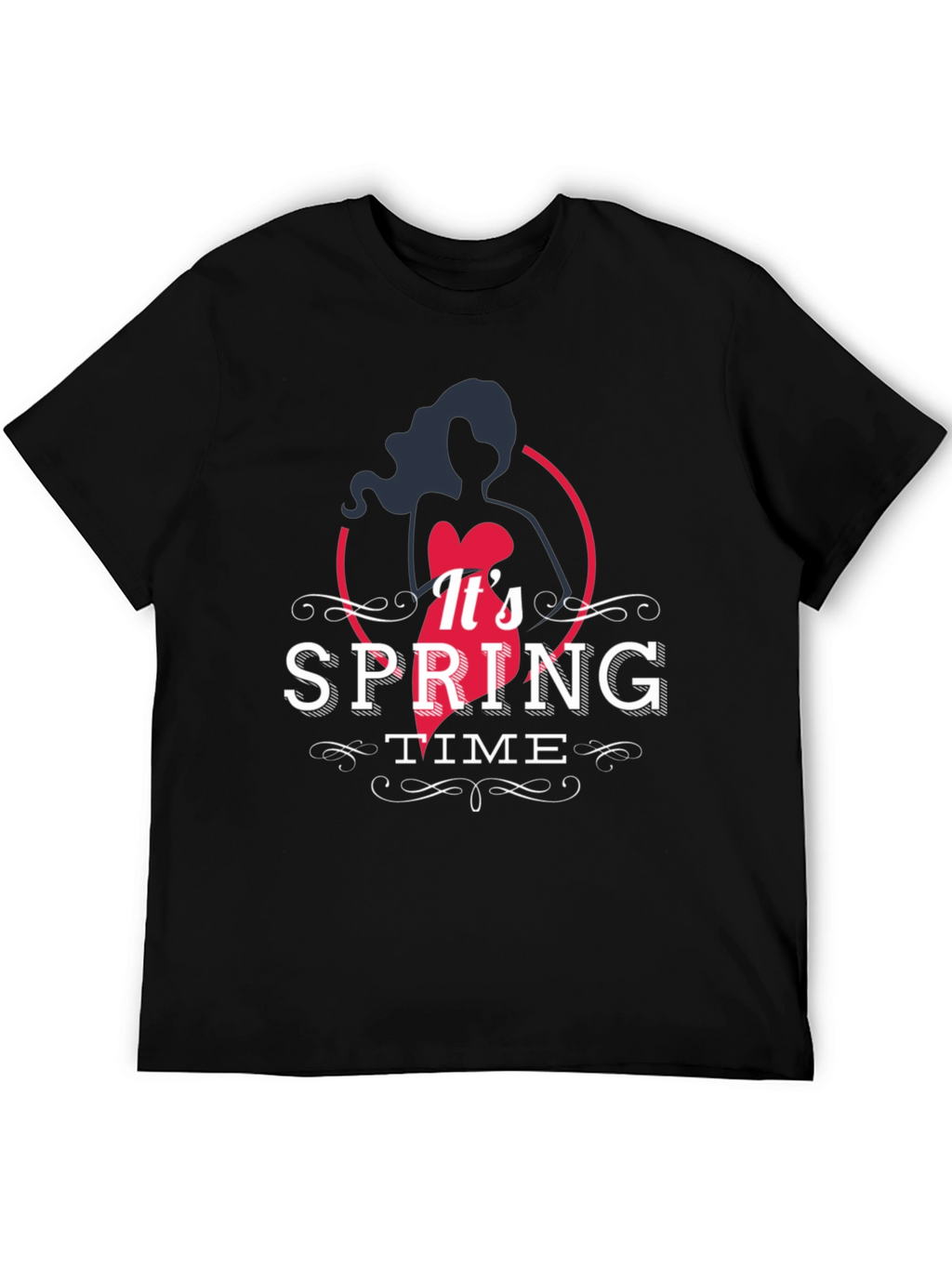 Spring Time Black T-Shirt