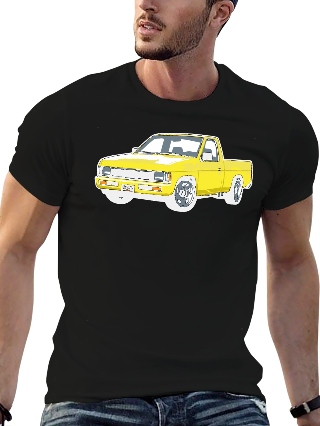 Yellow Truck Graphic Tee - Cool Car Lovers T-Shirt