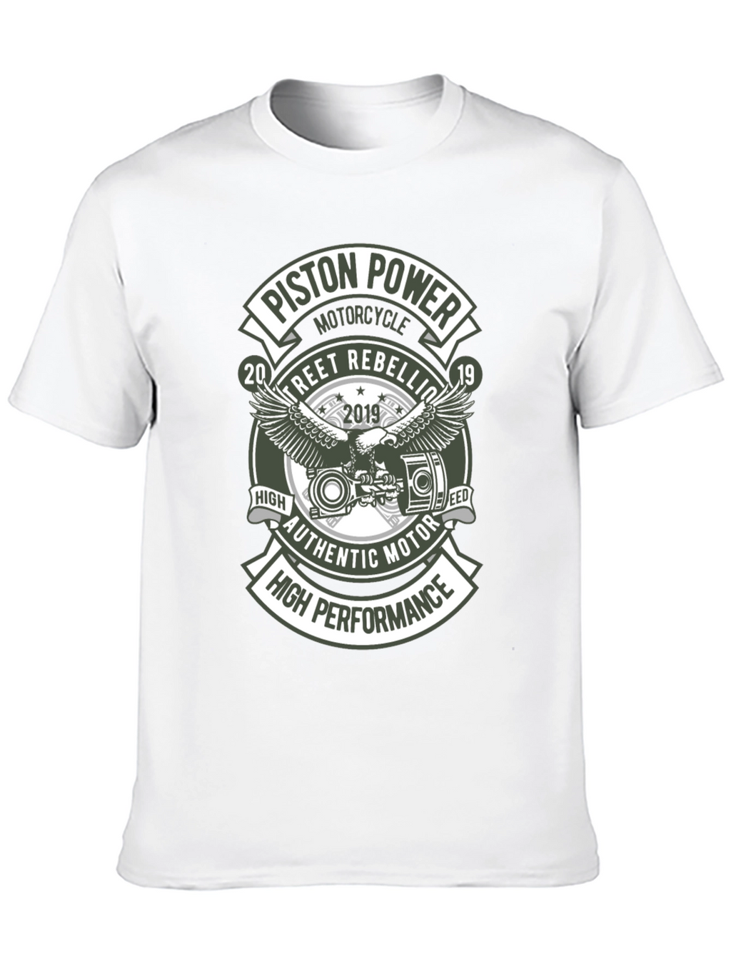 Piston Power Motorcycle T-Shirt - Street Rebellion