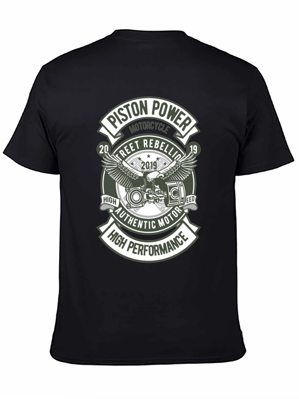 Piston Power Motorcycle T-Shirt - Street Rebellion