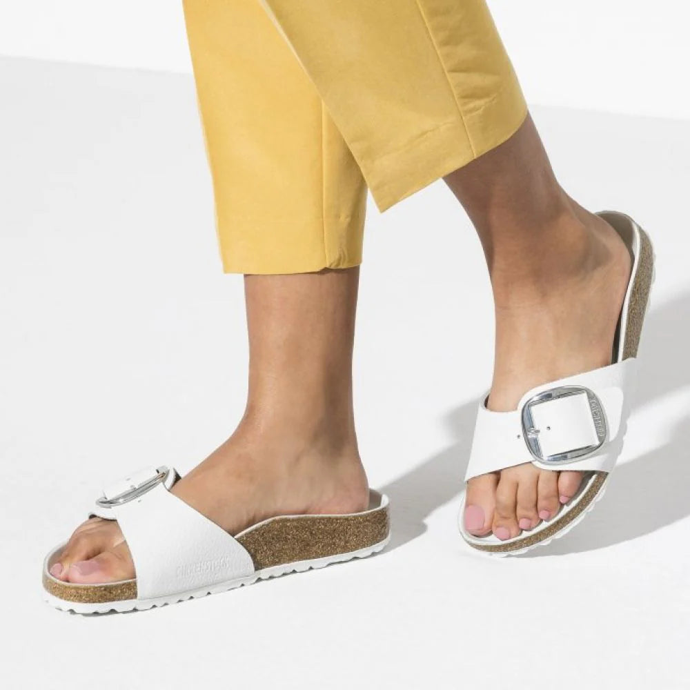 Birkenstock Women's Madrid Big Buckle Leather in White