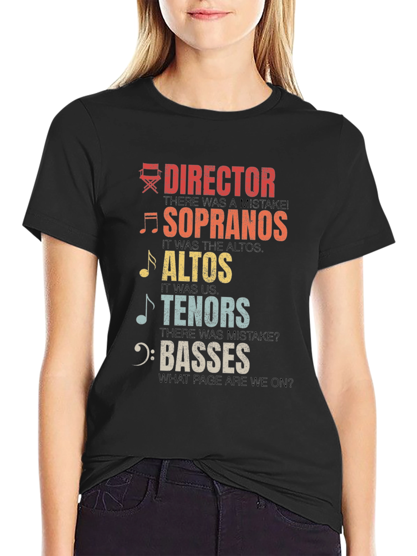 Choir Section T-Shirt - Director Soprano Alto Tenor Bass