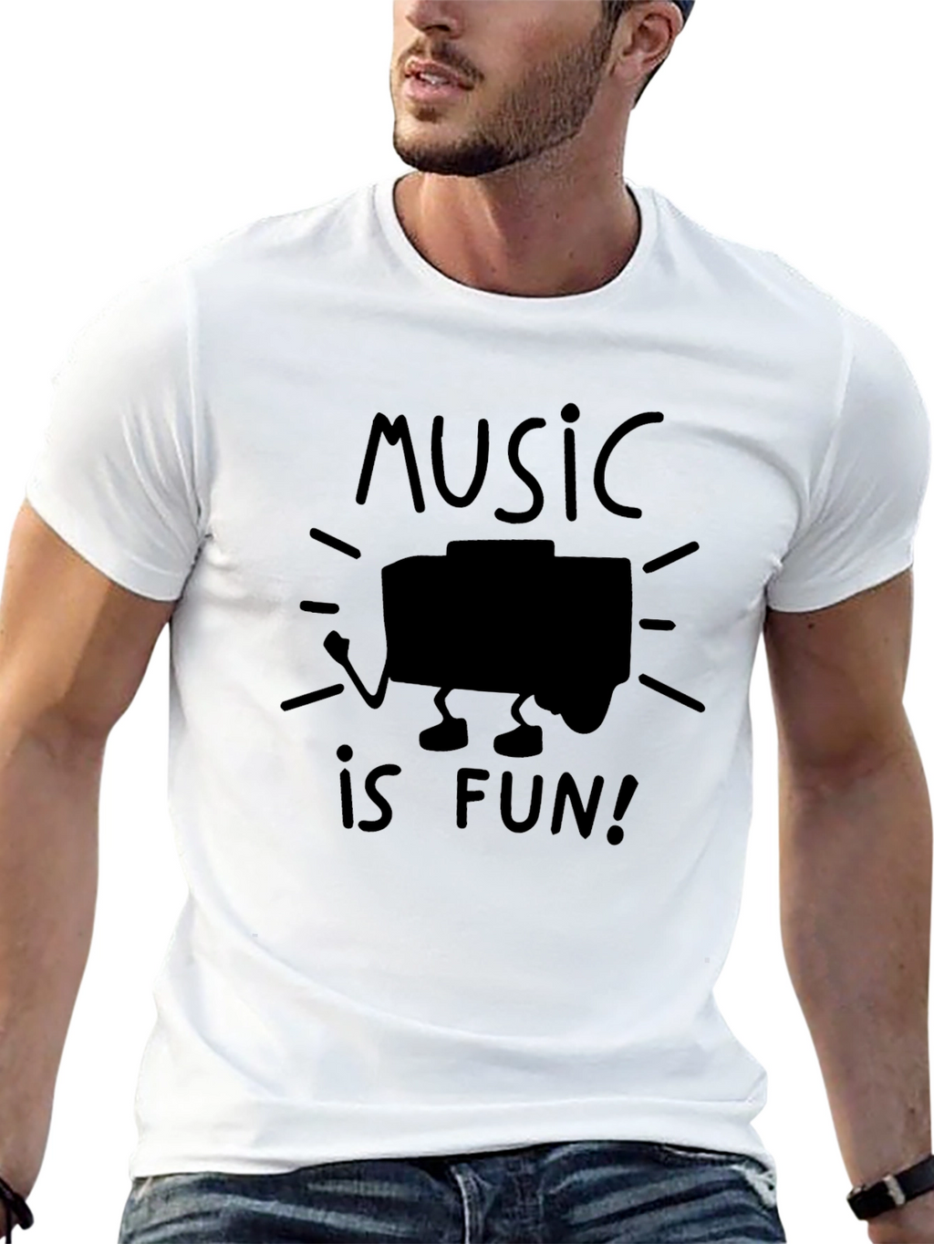 Music Is Fun! Graphic T-Shirt - Black
