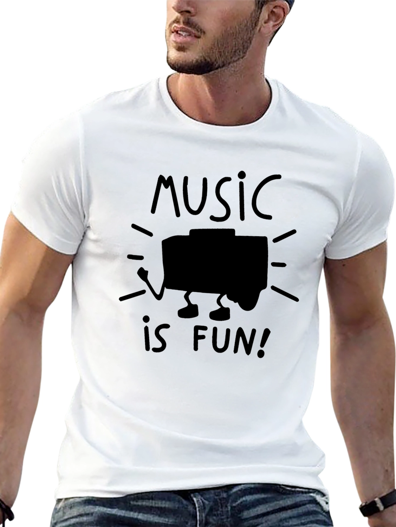Music Is Fun! Graphic T-Shirt - Black