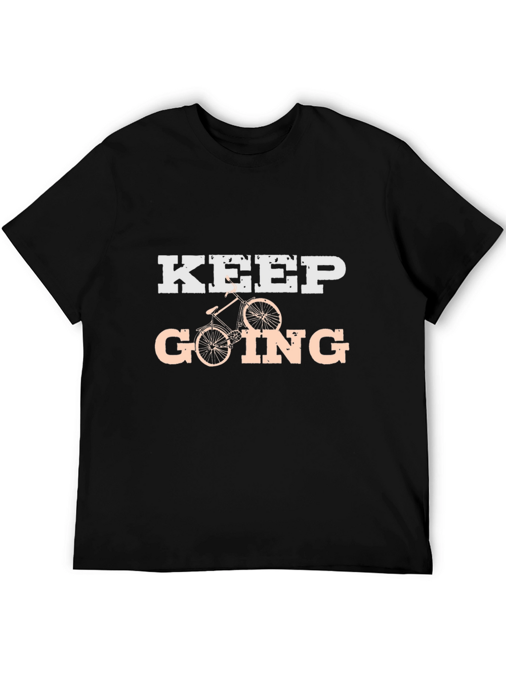 Keep Going Bike T-Shirt - Black Graphic Tee
