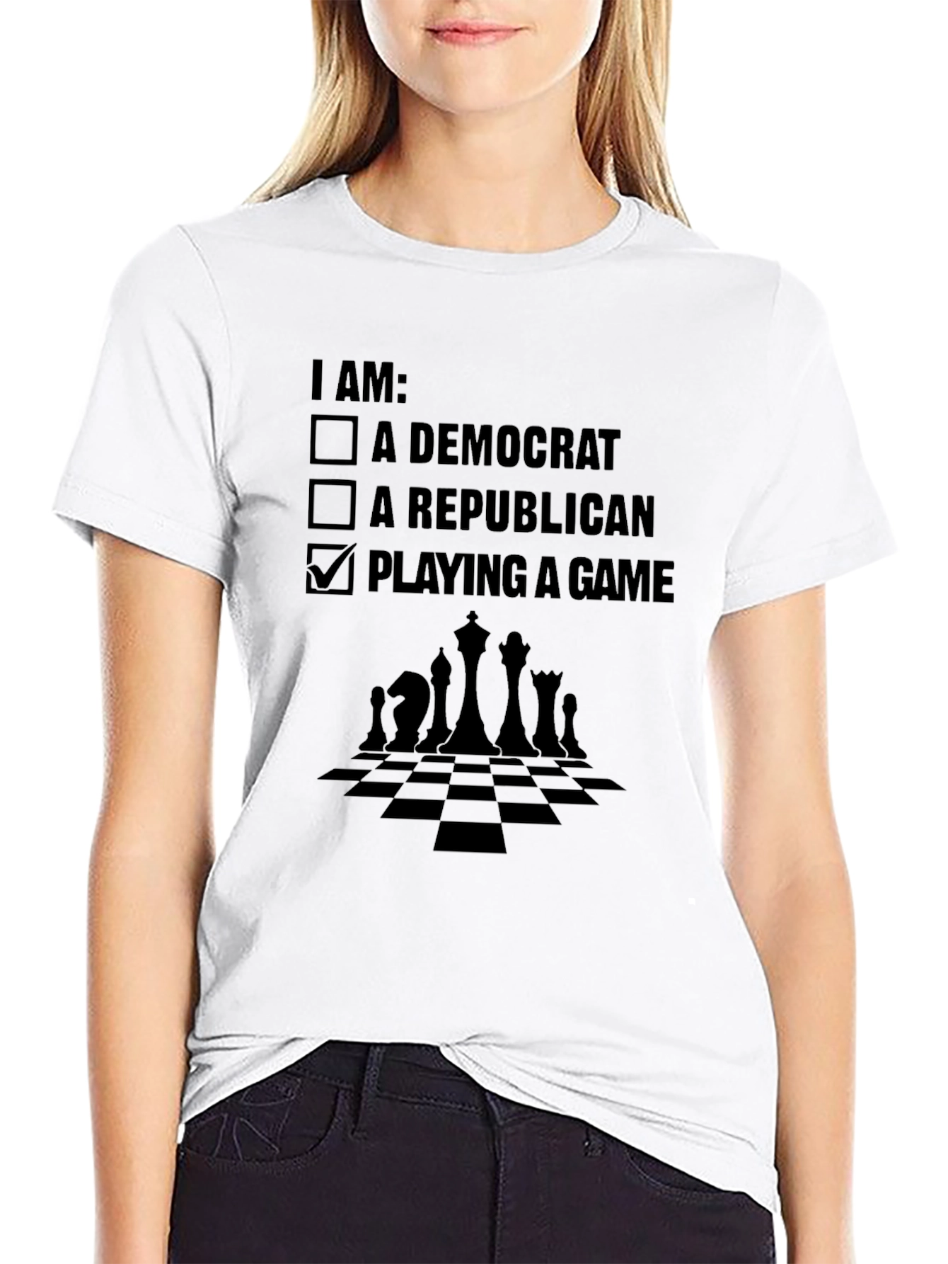 Political Humor T-Shirt: Chess Game
