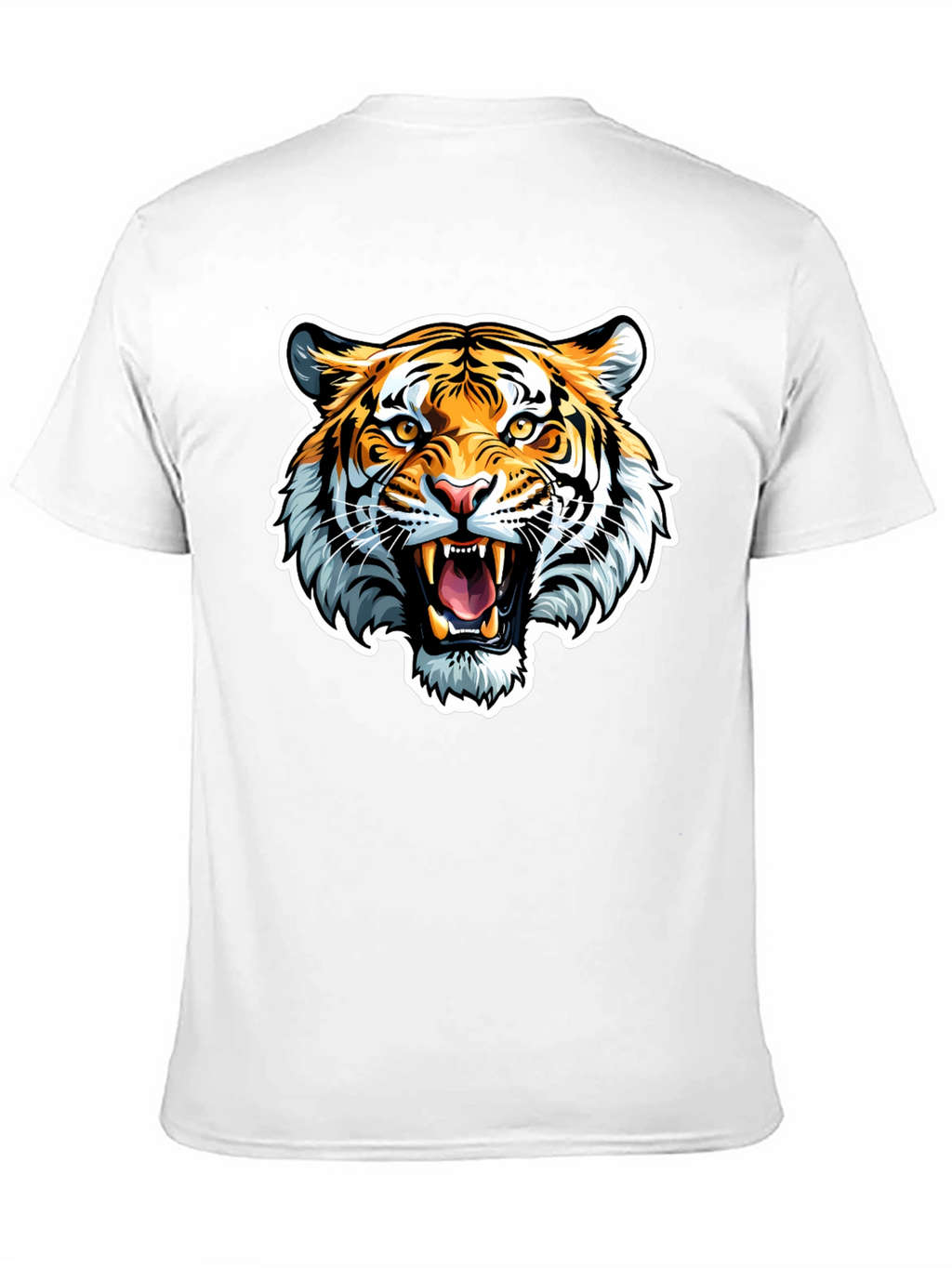Roaring Tiger Graphic Tee - Black Cotton T-Shirt