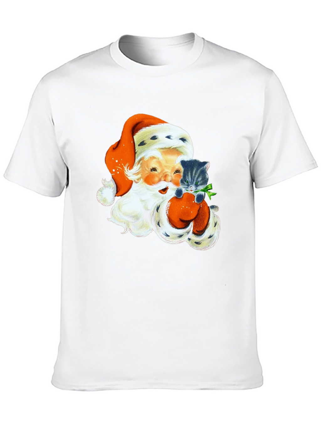 Santa Claus & Kitten Graphic Tee