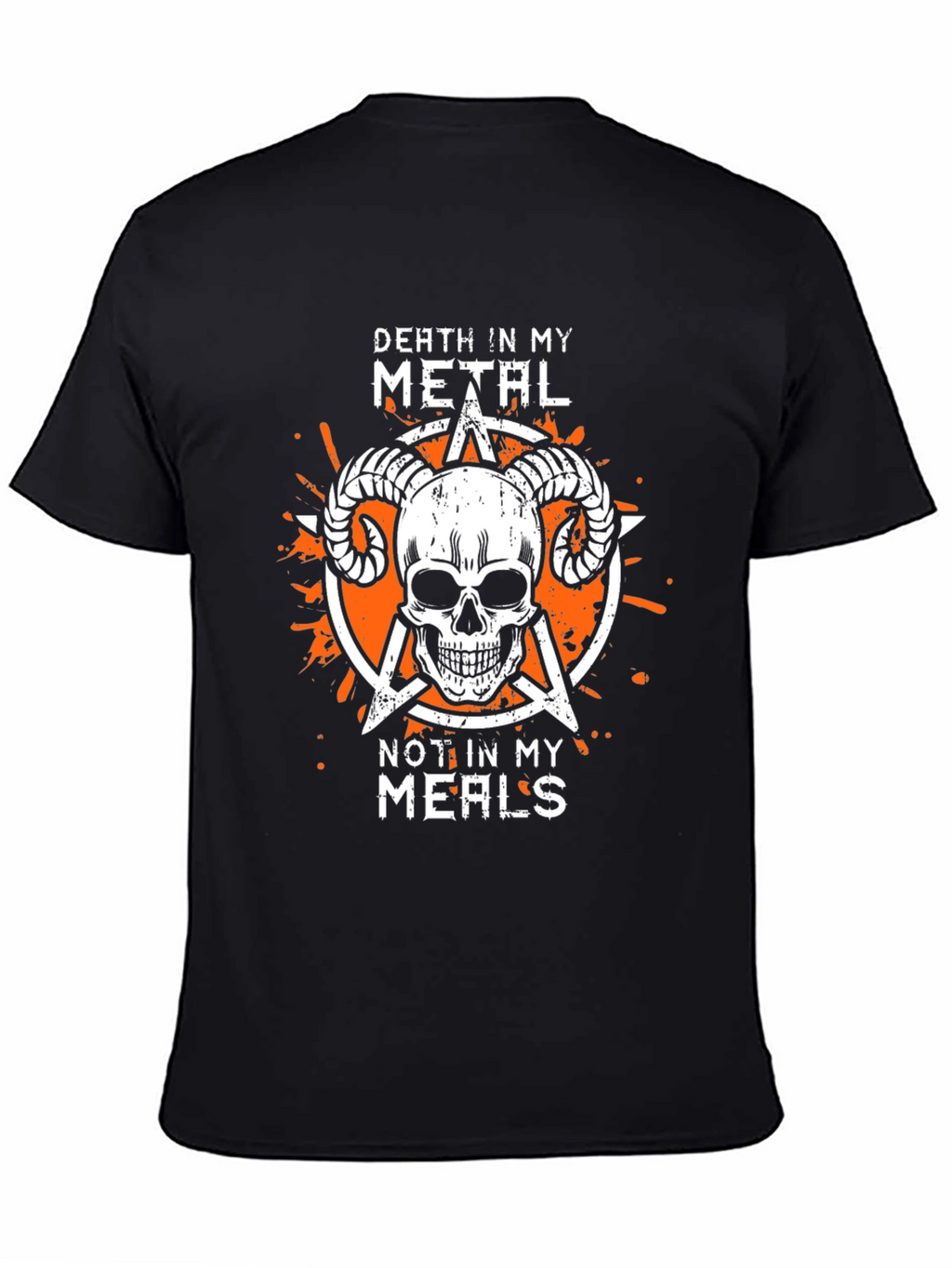 Death Metal Skull Graphic T-Shirt