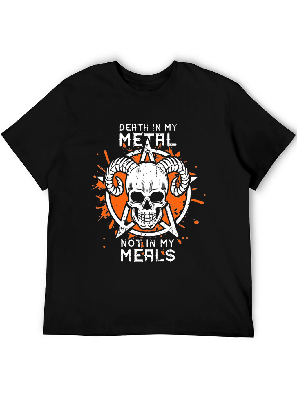 Death Metal Skull Graphic T-Shirt