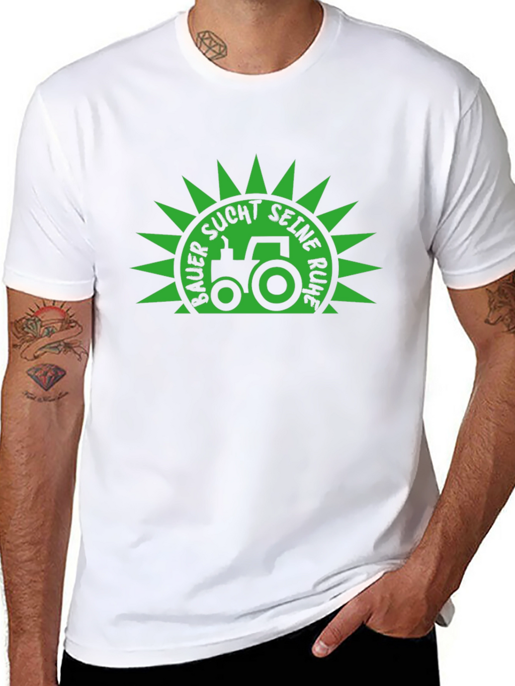 Farmer Seeks Peace Black T-Shirt
