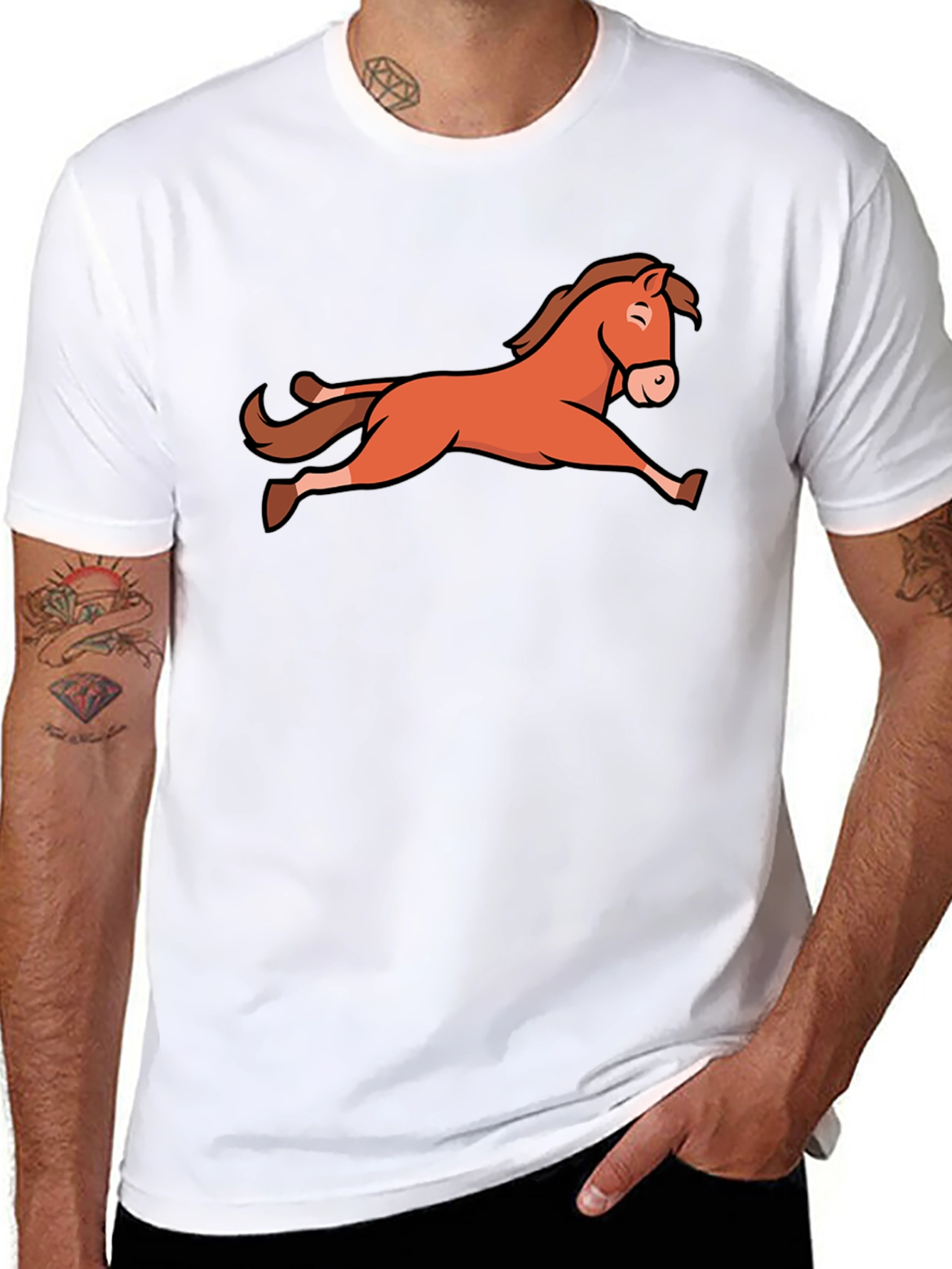 Horse Graphic Black T-Shirt