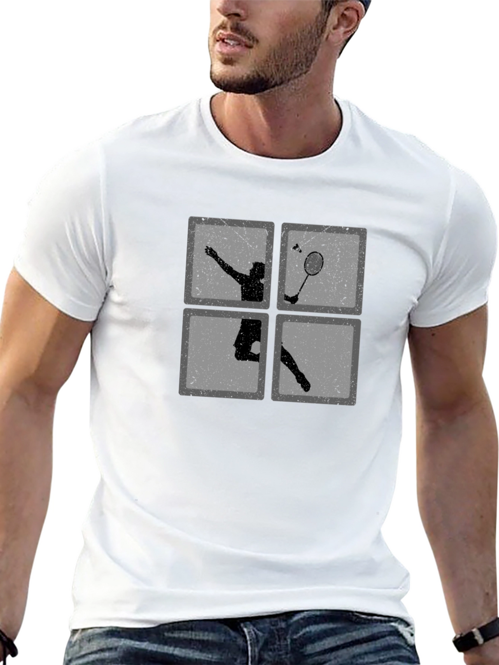 Badminton Player Graphic T-Shirt