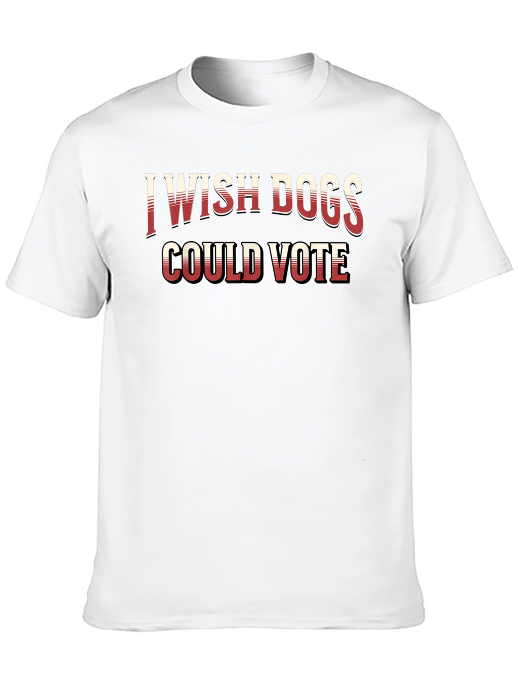 I Wish Dogs Could Vote Black Crew Neck T-Shirt
