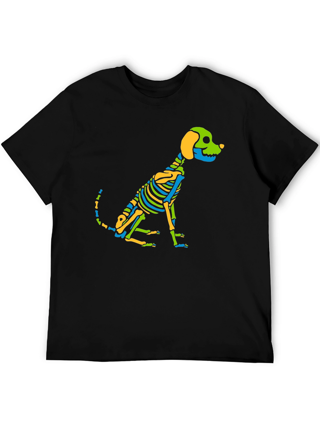 Skeleton Dog Graphic Tee - Black
