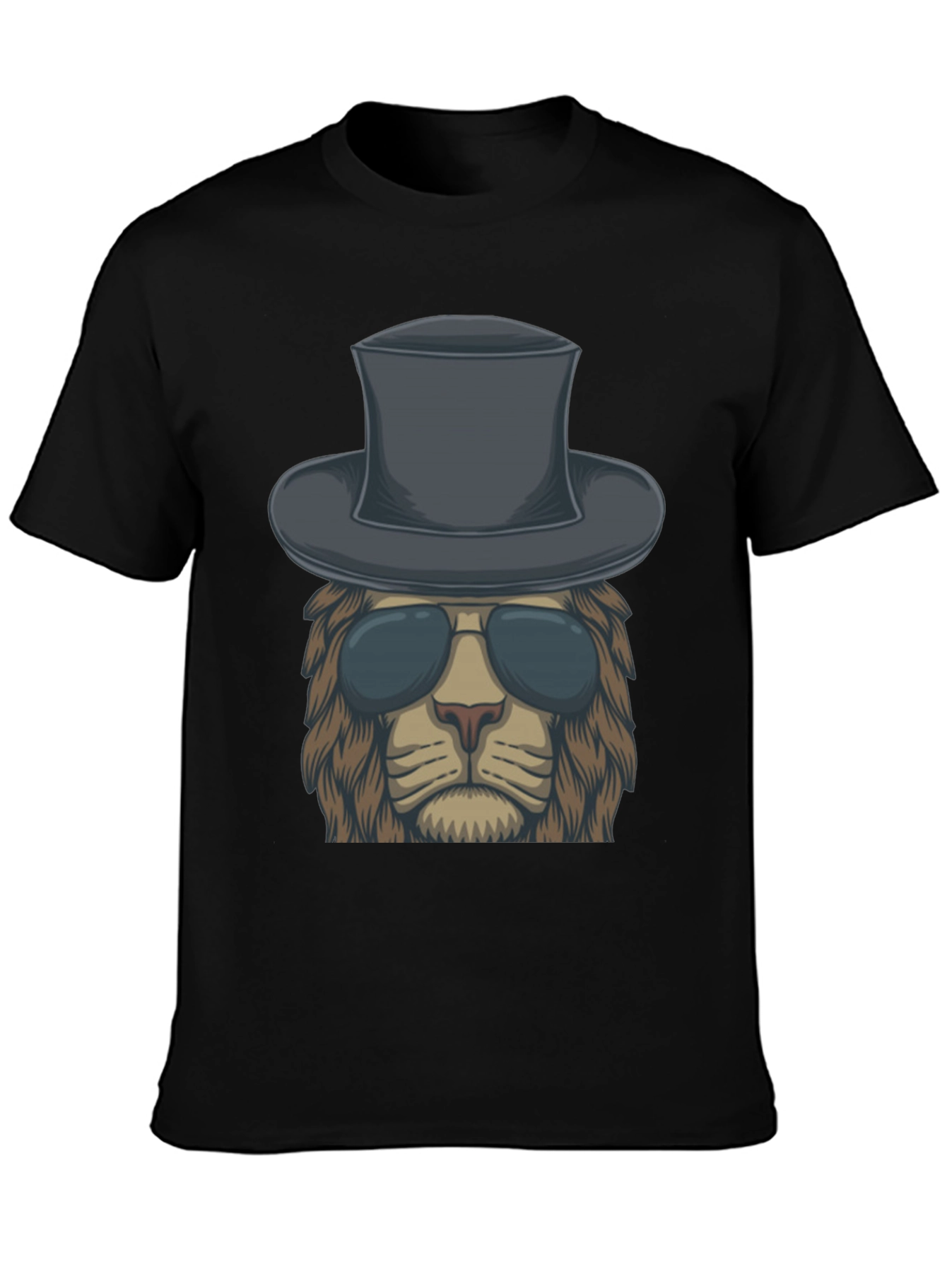 Lion in Hat Graphic Tee - Cool & Stylish