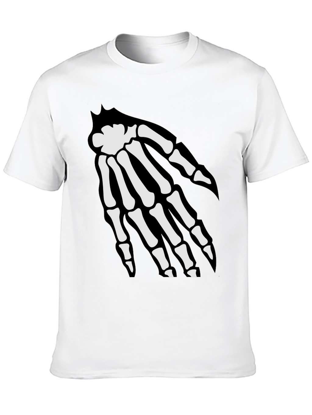 Skeleton Hand Graphic Tee - Spooky Black T-Shirt