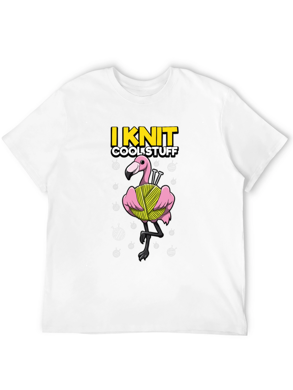 I Knit Cool Stuff T-Shirt - Flamingo Yarn