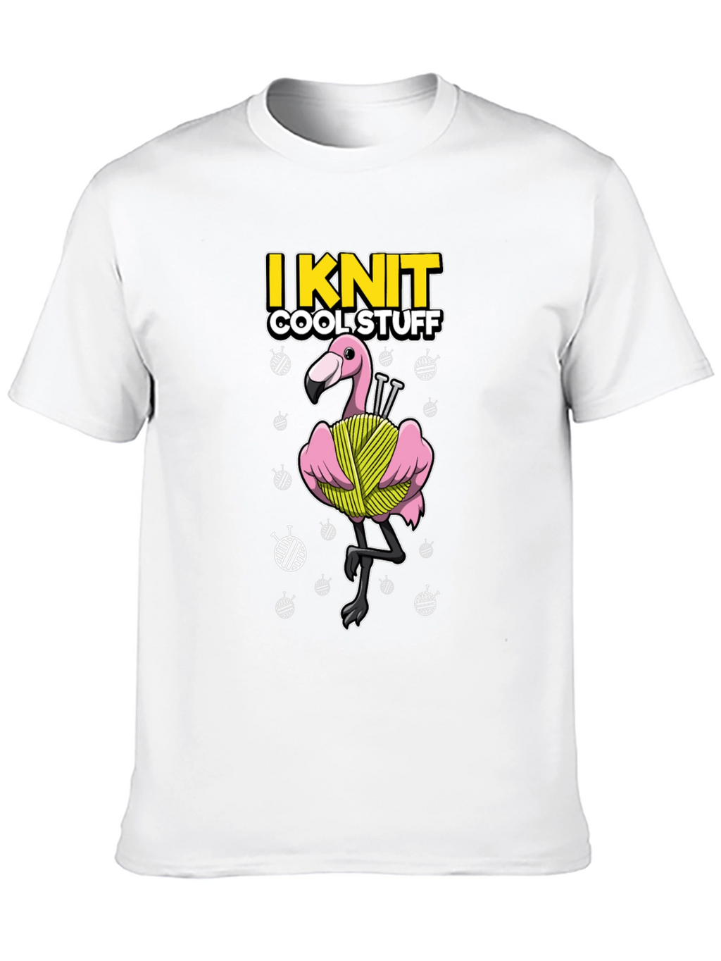 I Knit Cool Stuff T-Shirt - Flamingo Yarn