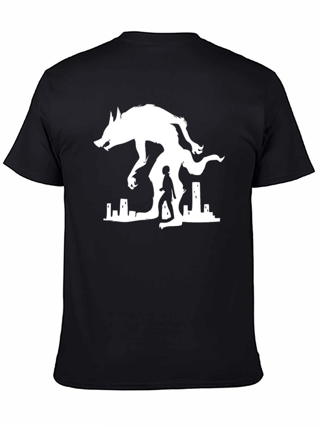 Werewolf Silhouette Graphic T-Shirt - Unique Design