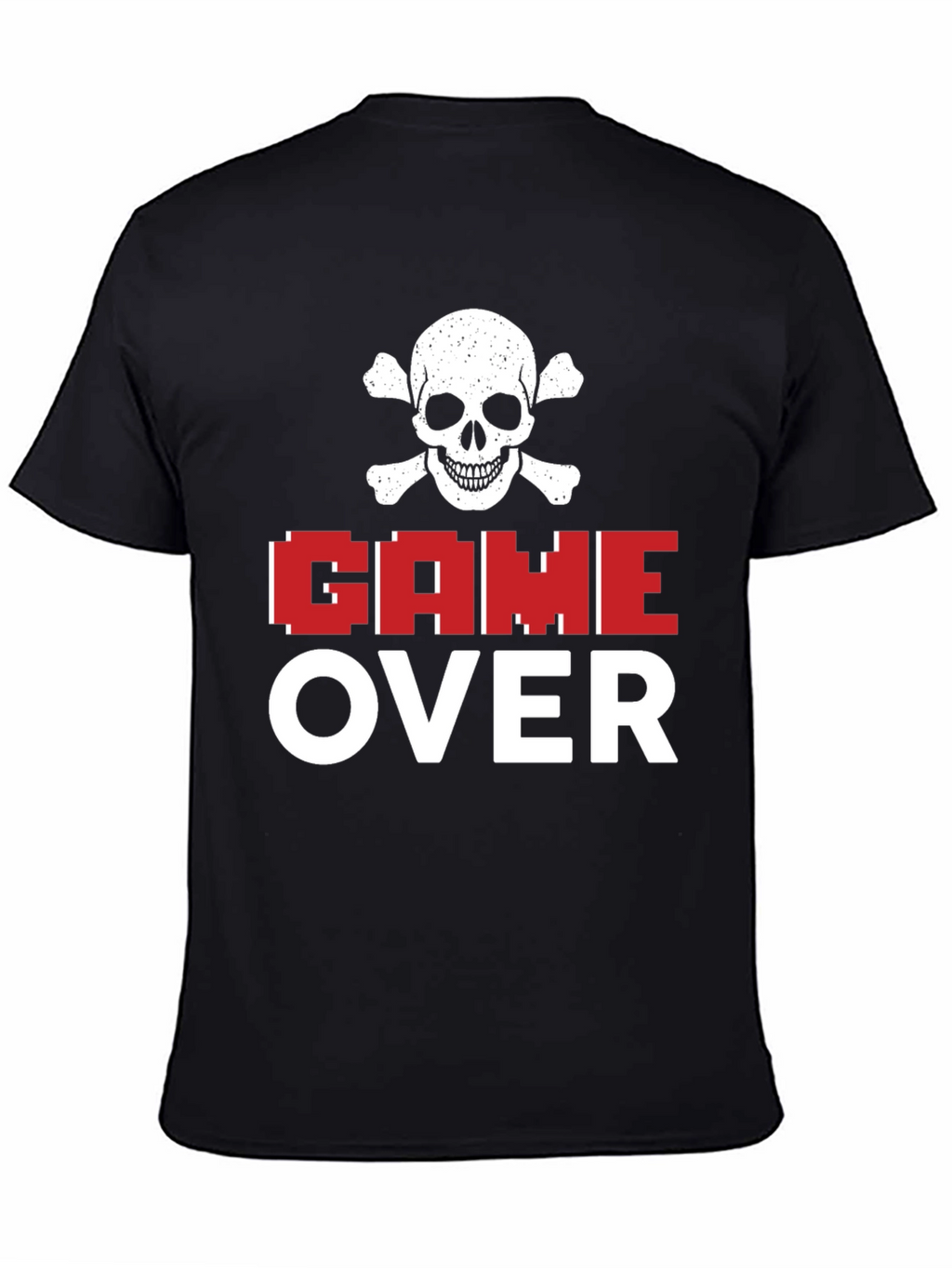Game Over Skull Graphic T-Shirt