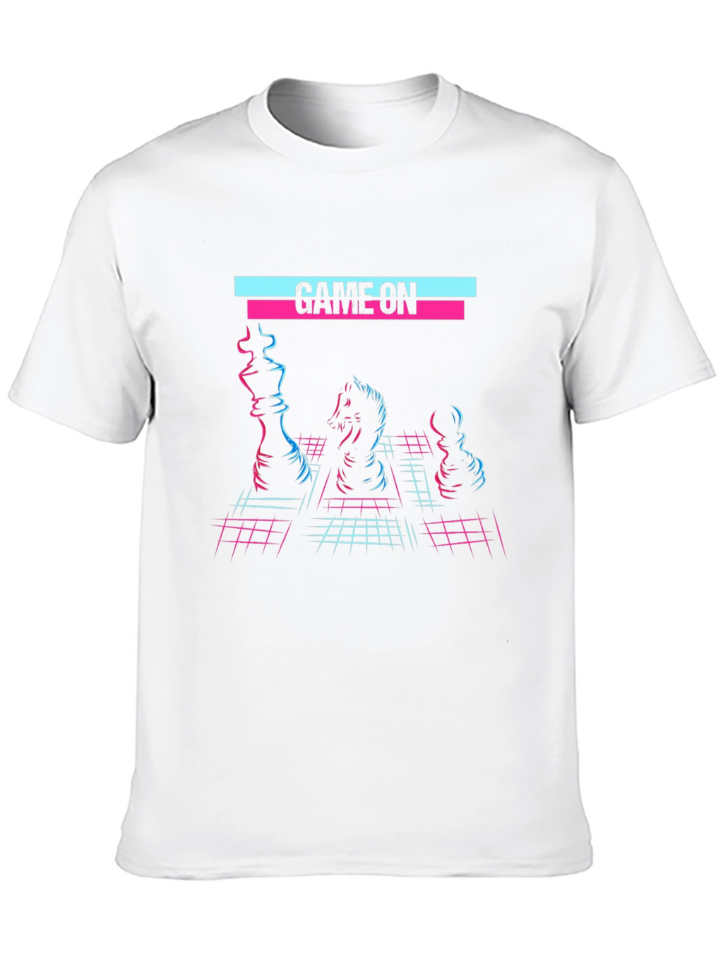 Retro Chess Game On Graphic T-Shirt