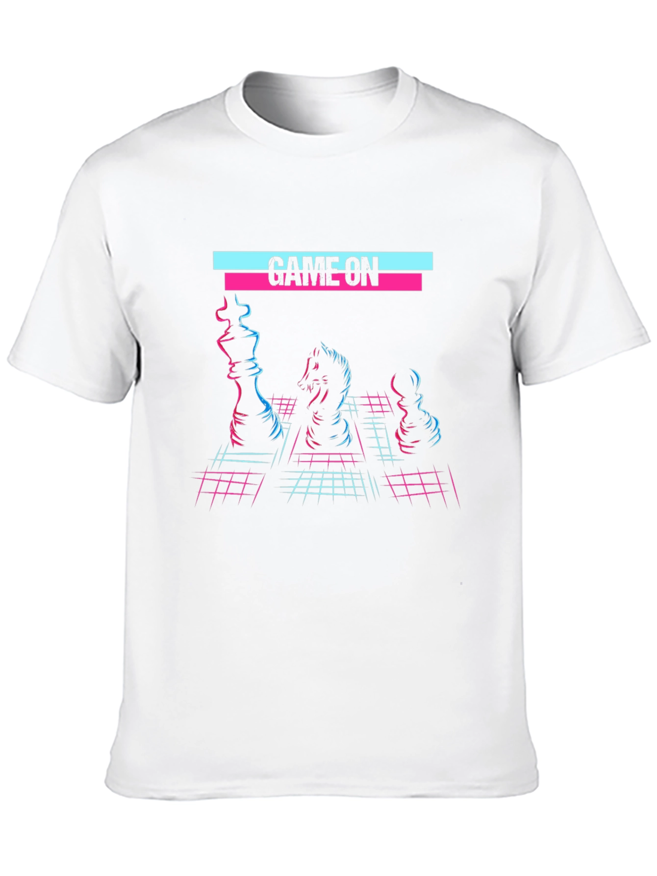 Retro Chess Game On Graphic T-Shirt