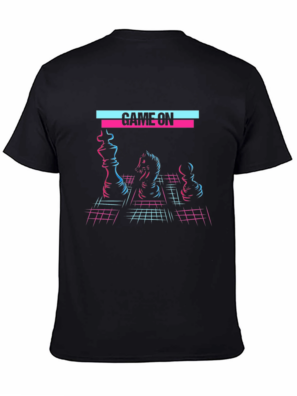 Retro Chess Game On Graphic T-Shirt