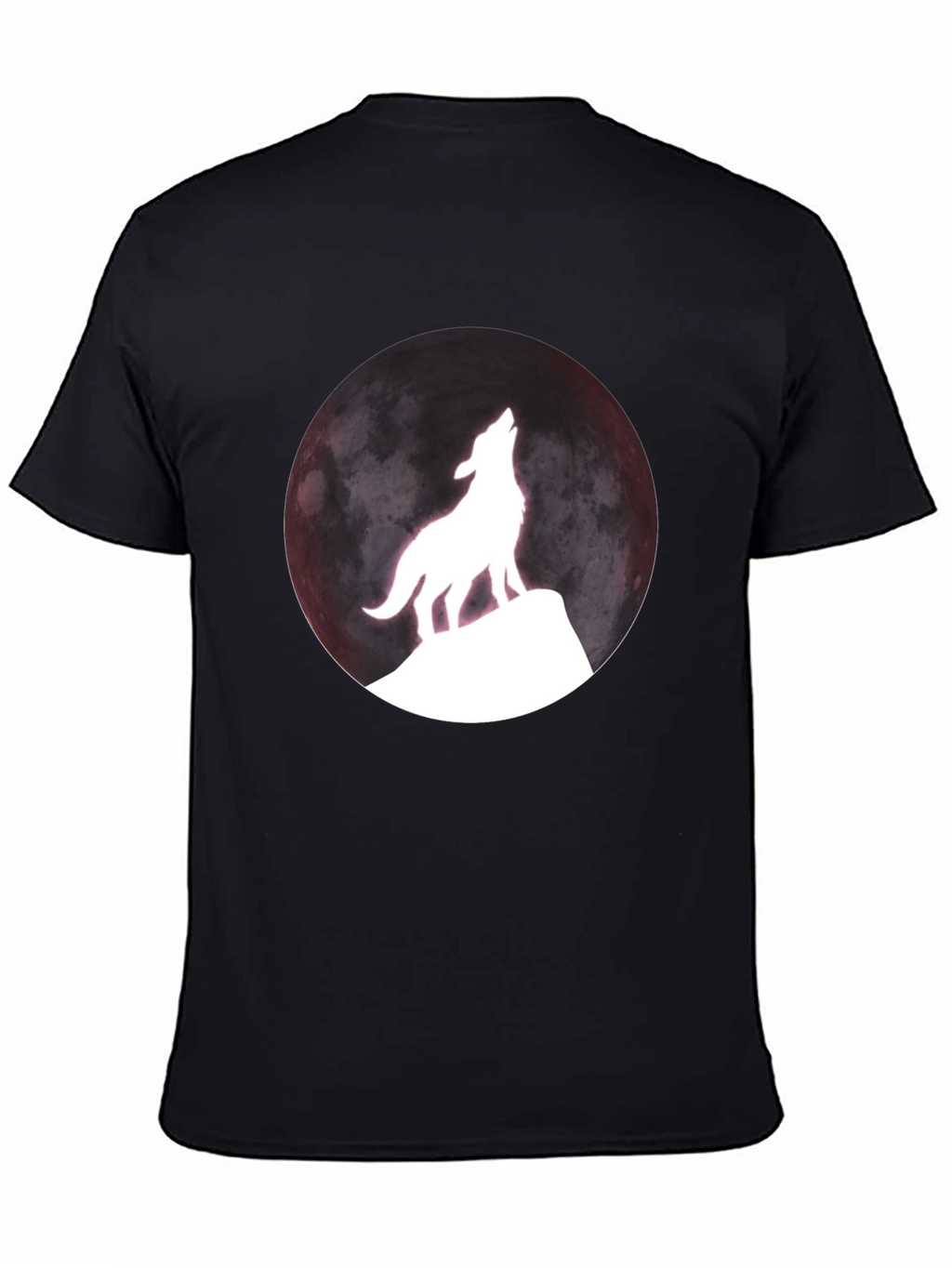 Wolf Moon Graphic T-Shirt - Black