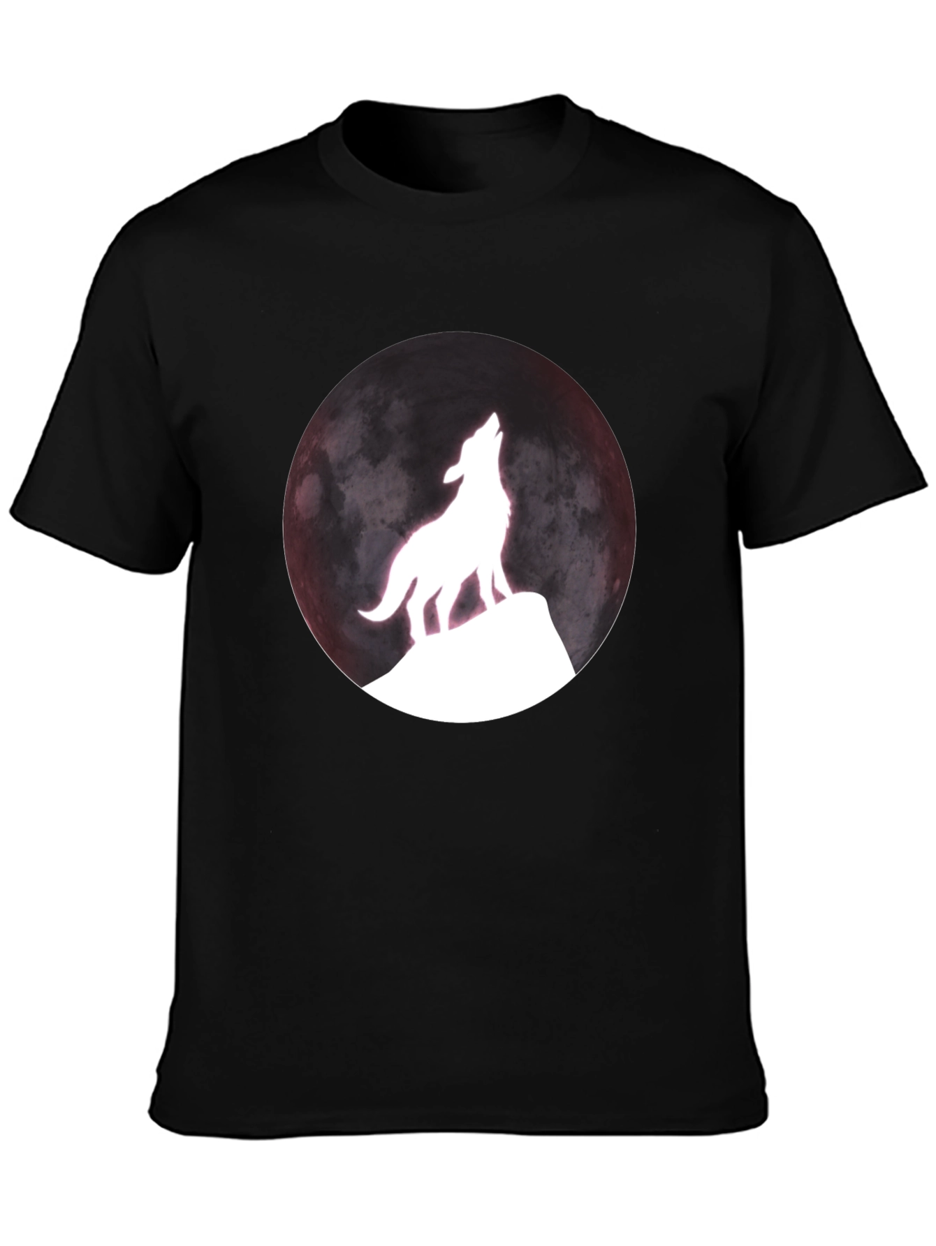 Wolf Moon Graphic T-Shirt - Black