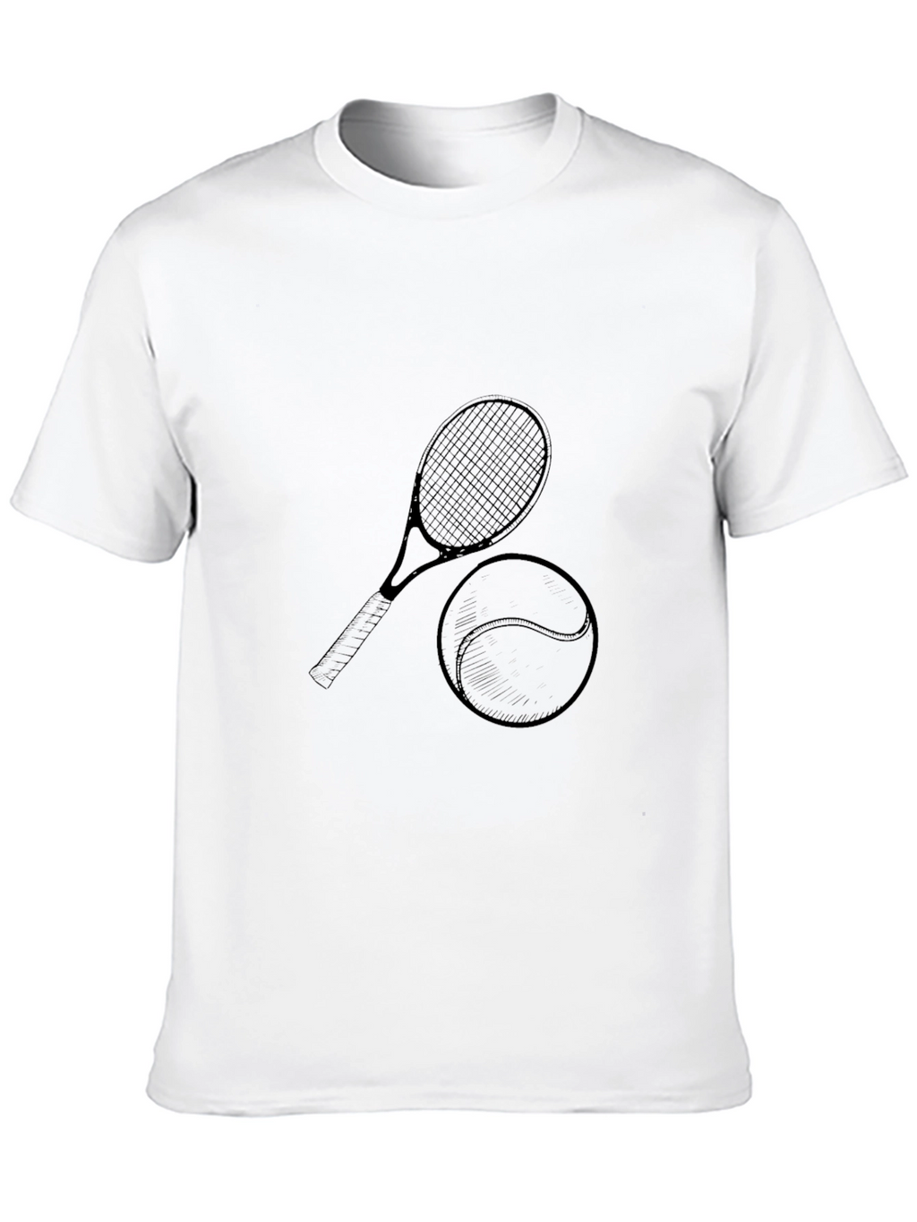Tennis Racquet and Ball Graphic T-Shirt
