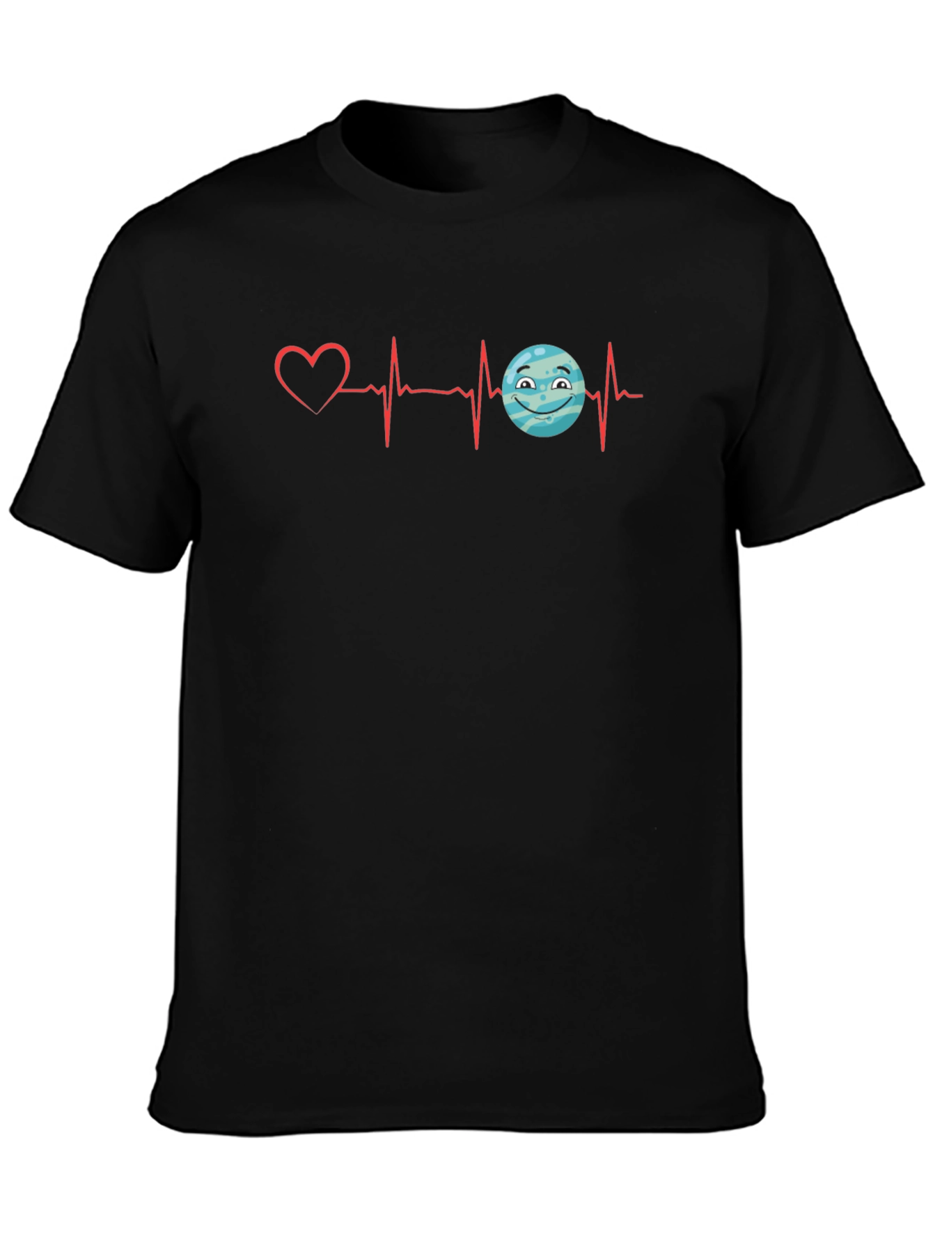 Heartbeat Love Planet Graphic T-Shirt