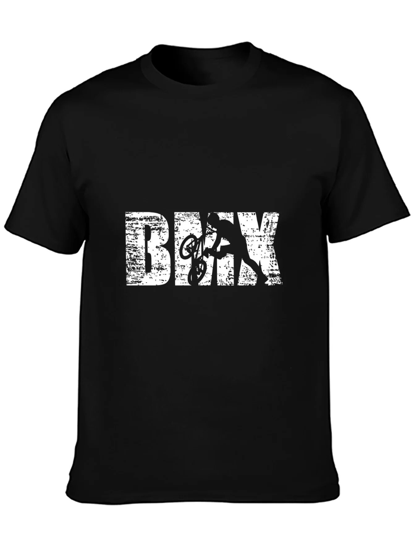 BMX Bike T-Shirt - Black Cotton Graphic Tee for Cyclists