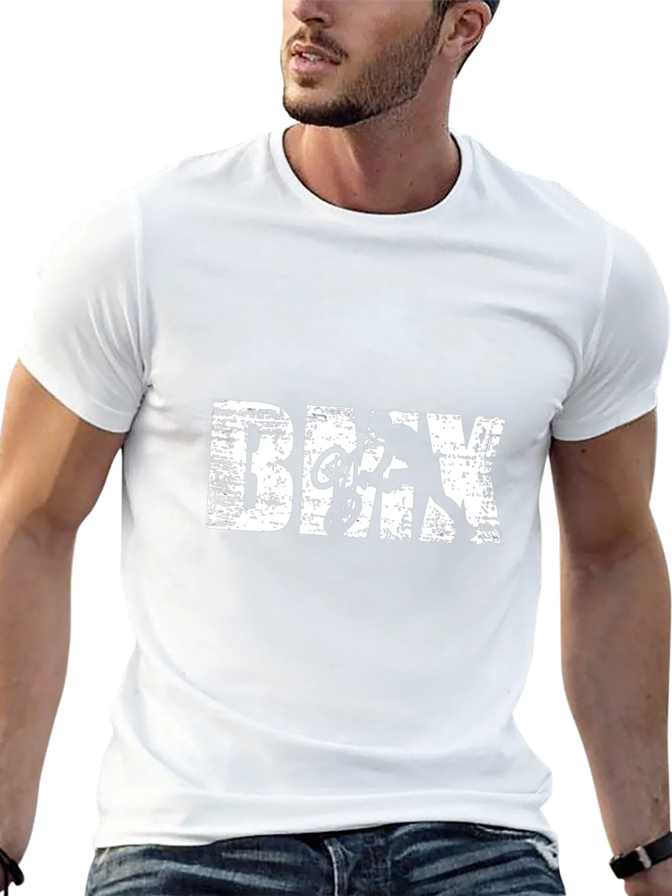 BMX Bike T-Shirt - Black Cotton Graphic Tee for Cyclists