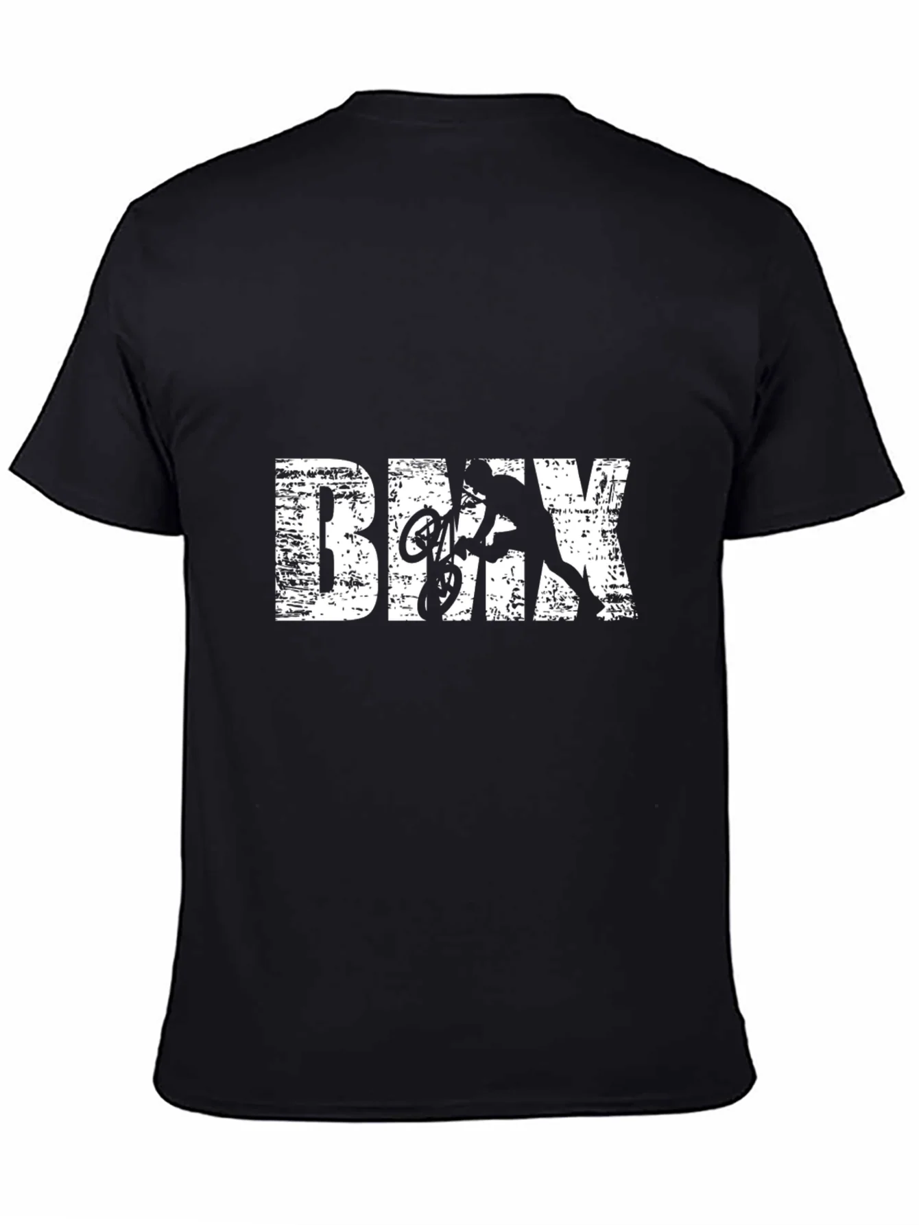 BMX Bike T-Shirt - Black Cotton Graphic Tee for Cyclists