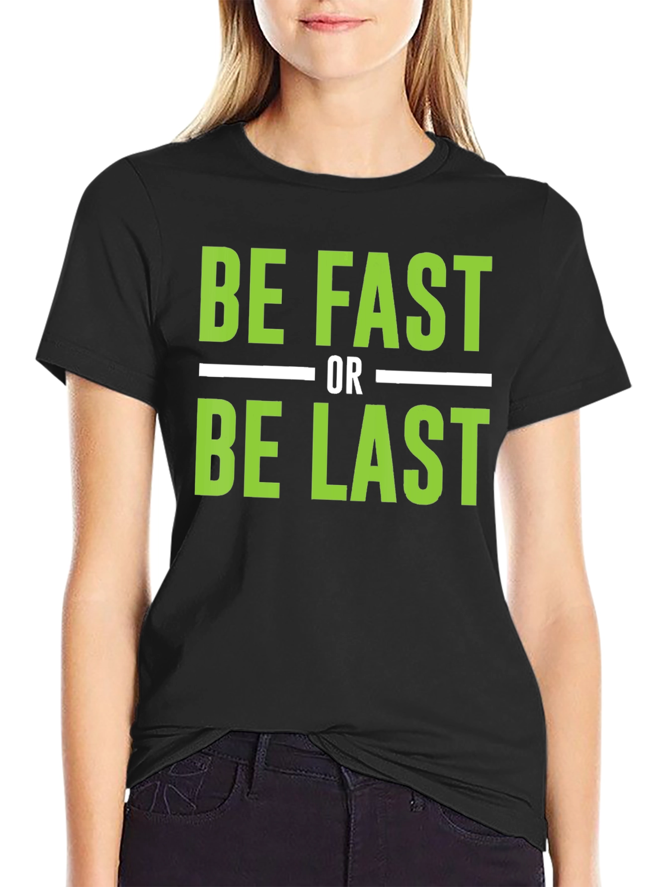 Be Fast or Be Last Graphic Tee - Black