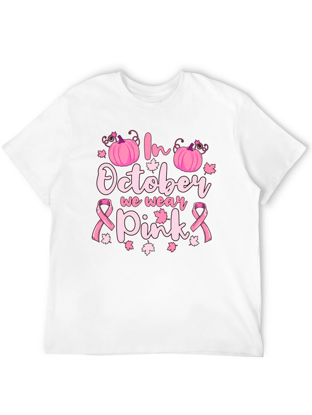 In October We Wear Pink Breast Cancer Awareness T-Shirt