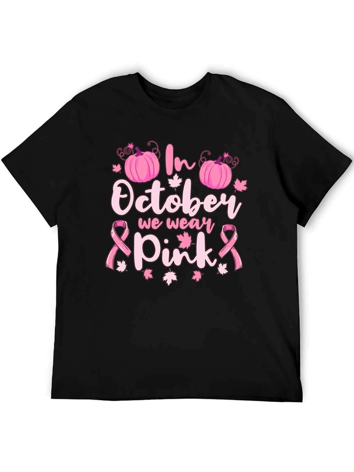 In October We Wear Pink Breast Cancer Awareness T-Shirt