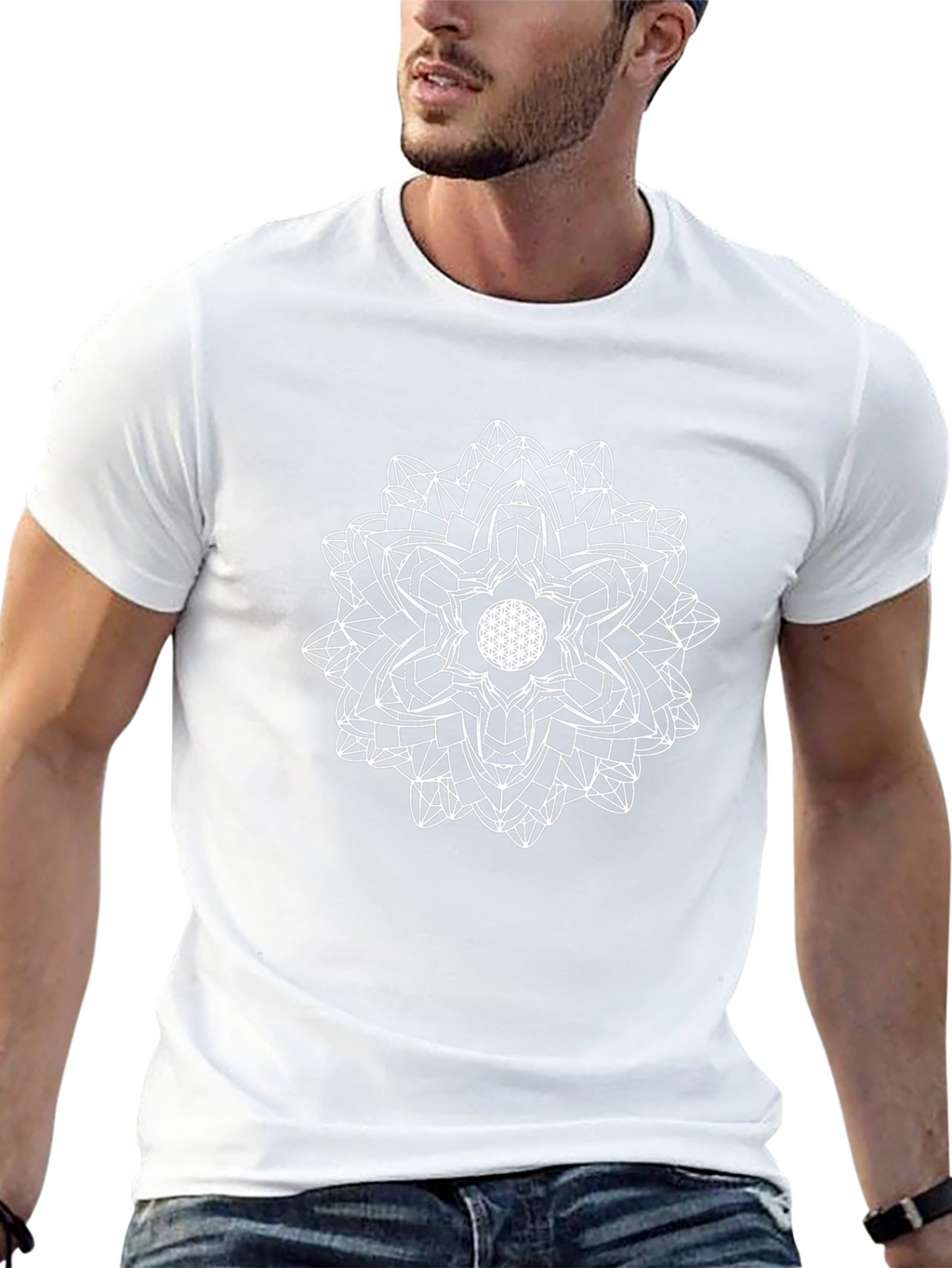 Geometric Mandala T-Shirt - Stylish Graphic Tee