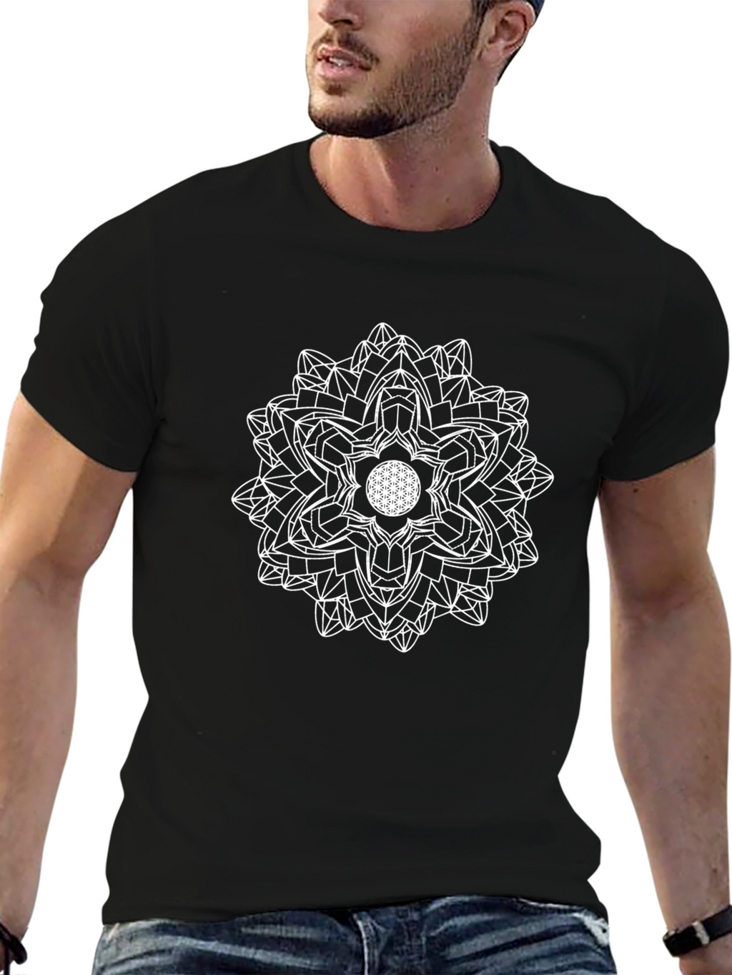 Geometric Mandala T-Shirt - Stylish Graphic Tee