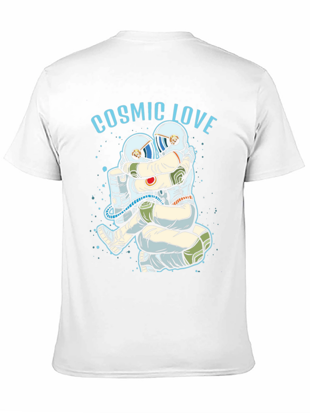 Cosmic Love Astronaut Graphic T-Shirt - Black