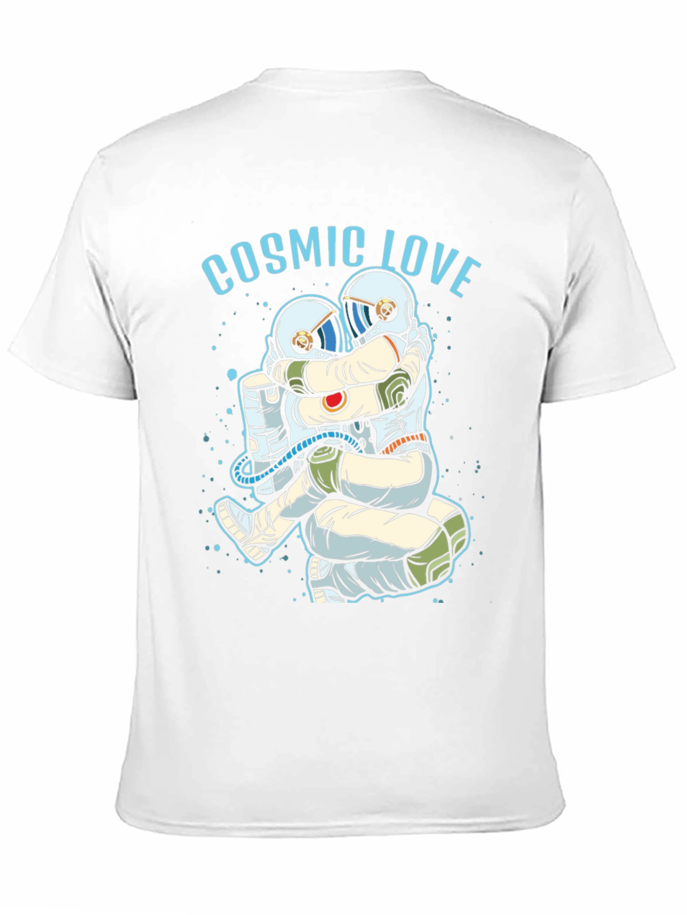 Cosmic Love Astronaut Graphic T-Shirt - Black