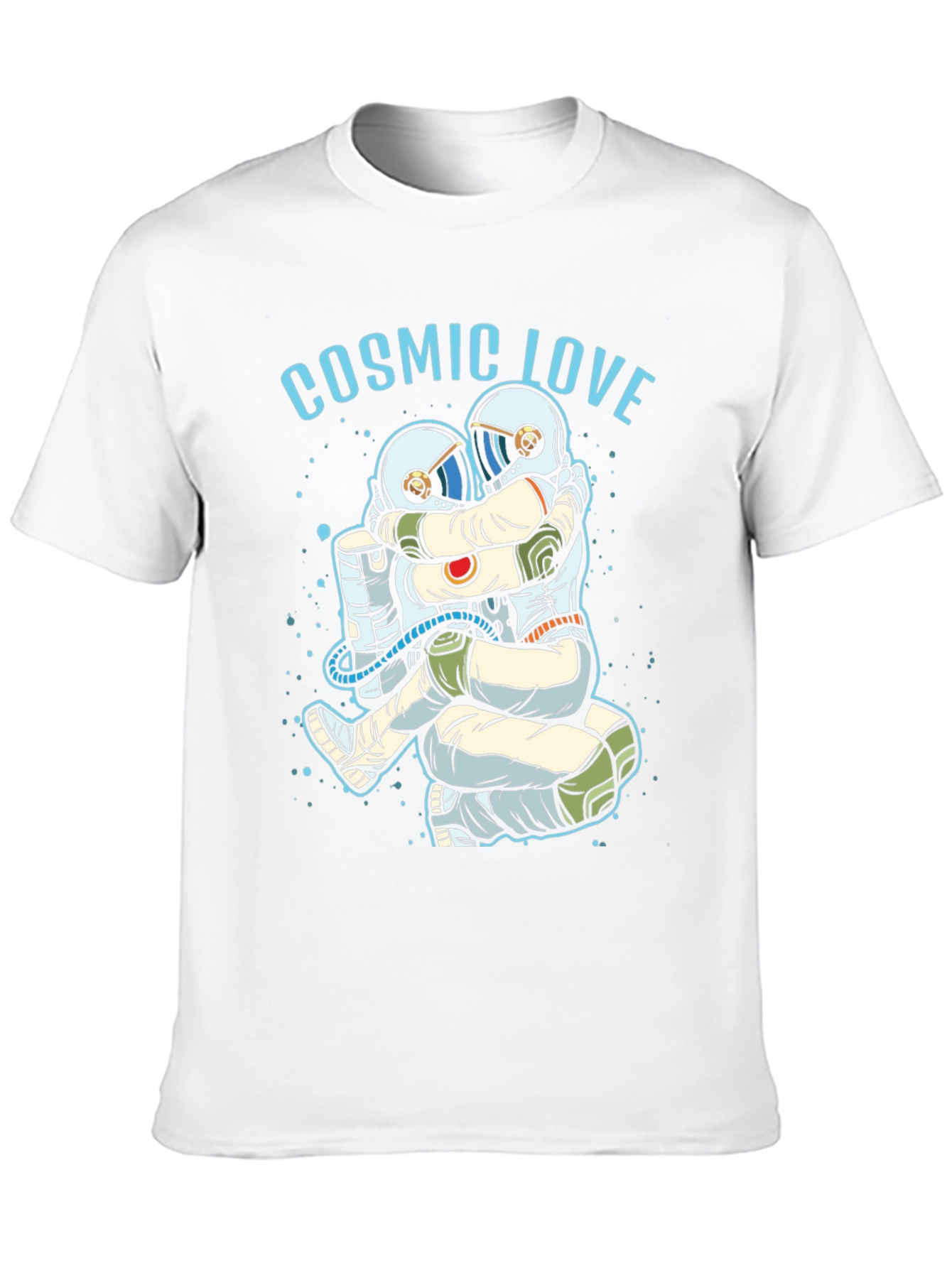 Cosmic Love Astronaut Graphic T-Shirt - Black